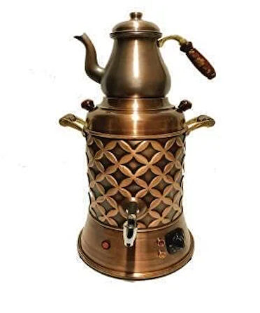 Anka Elektrikli 2 Demlikli Bakır semaver