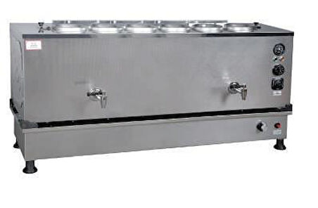 Anka Inoks Pro Kompakt Full Otomatik Çay Makinası Paslanmaz 6 Demlikli 56 Litre Elektrikli Doğalgazlı