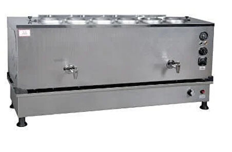 Anka Inoks Pro Kompakt Full Otomatik Çay Makinası Paslanmaz 6 Demlikli 56 Litre Elektrikli Tüplü