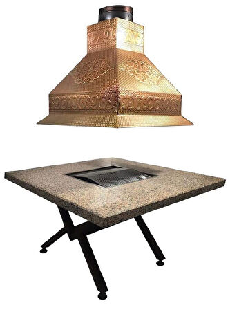 Anka Masa Tipi Bakır Pro Ocakbaşı130x130 cm
