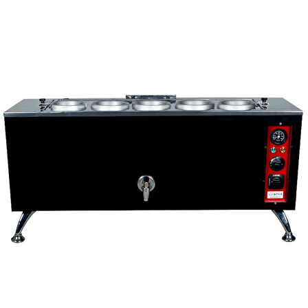 Anka Pro Elektrikli Full Otomatik Çay Kazanı 5 Demlikli 50 Litre Siyah