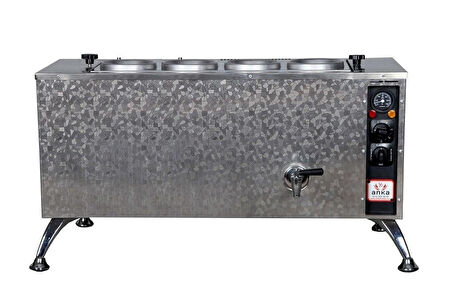 Anka Pro Elektrikli Inoks Full Otomatik Çay Kazanı 4 Demlikli 40 Litre Paslanmaz