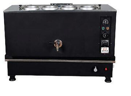 Anka Pro Kompakt Full Otomatik Çay Makinası 4 Demlikli 40 Litre Siyah Elektrikli Doğalgazlı