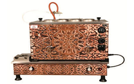 Anka Turbo Full Otomatik Elektrikli Doğalgazlı Çay Kazanı 4 Demlikli 40 Litre Bakır