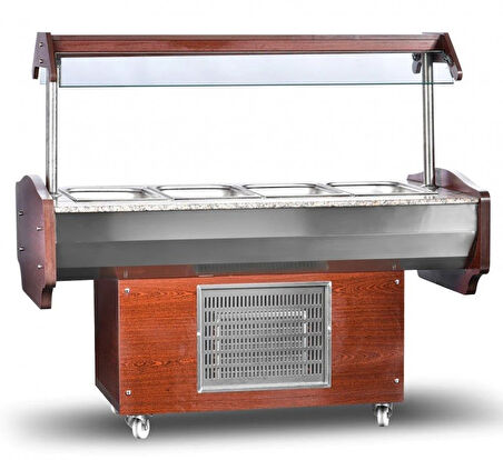 Dampak Orta Tip Soğutuculu Salad Bar 150 x 90 x 85 / 130 (cm)