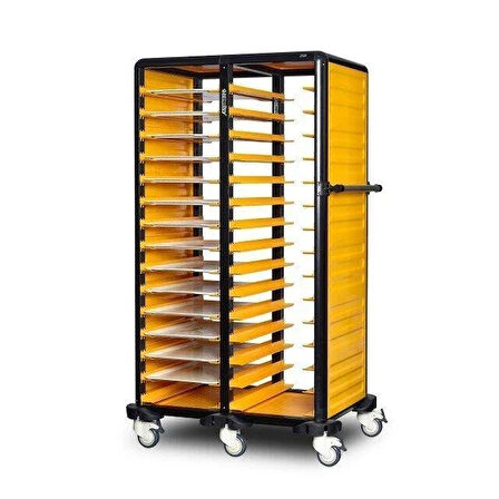 Gastrolley İkili Servis Tepsi Arabası 150 (2 Yanı Kapalı) 101 x 71 x 174 (cm)