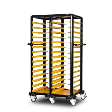 Gastrolley İkili Servis Tepsi Arabası 150 (EtRafı Açık) 101 x 71 x 174 (cm)