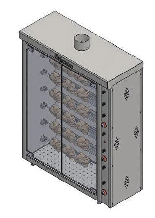 Himaksan Vitrin Tipi Piliç Çevirme Makinesi Tüplü 6 / 30