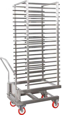 Pimak Tepsi Taşıma Raf + Araba 40 Tepsi 115 x 91 x 74,5 (cm)