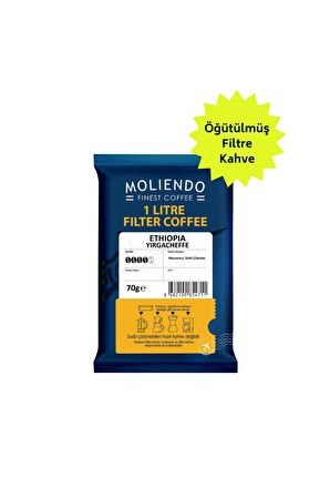 Moliendo 1 Litre Ethiopia Yirgacheffe Filtre Kahve 70 G.