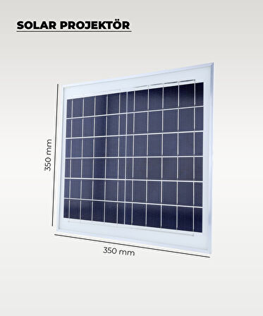 160W  Solar Projektör IP67 Beyaz Işık (Su Geçirmez - Dış Mekan)