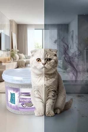 Bebek Pudralı Bentonit Kedi Kumu 10 Lt - İnce Taneli, Güçlü Topaklanan, Uzun Süreli Ferahlık
