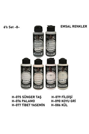 Hybrid Multisurface 120ml 6'lı Gri Set(8)