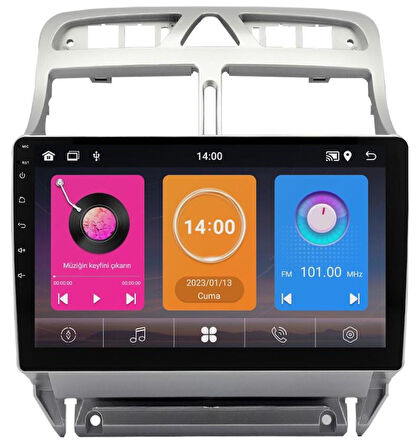 Peugeot 307 Android Multimedya Sistemi (2001-2008) for-x 6/128