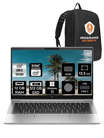 HP EliteBook 630 G10 i5-1335U 12GB RAM 512GB SSD 13.3'' FHD W11PRO 85D47EA & PER4 ÇANTA