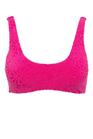 DeFacto Fall in Love Regular Fit Çiçekli Jakarlı Bikini Üstü B6901AX24SMPN615