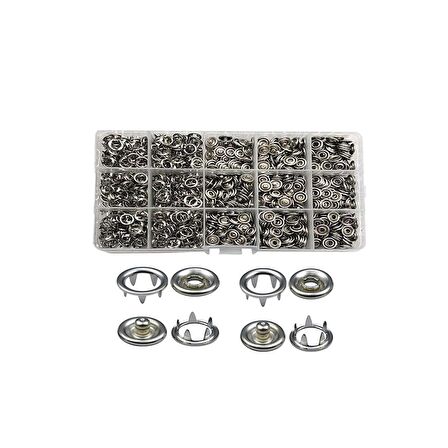 10.5 Mm 200 Set Metal Çıt Çıt Ve El Presi Takma Çakım Komple Seti
