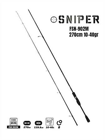 Fujin Sniper 270cm 10-40gr Spin Kamış FSN-902M