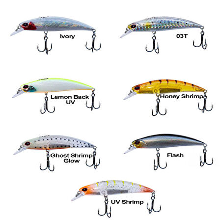 Ryuji S 70 7cm 9gr Sinking Maket Yem RAINBOW UV-Standart