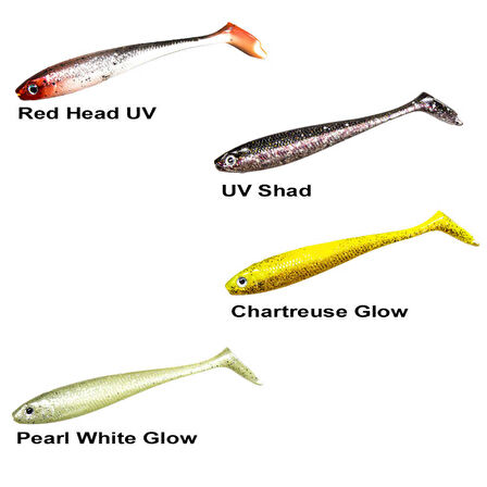 Ryuji Panic Shad 9cm 5.5gr Silikon Yem PEARL WHITE GLOW-Standart