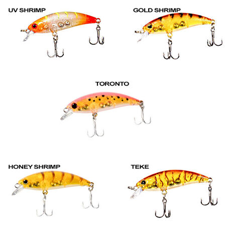 Ryuji Baby Minnow Sinking 5cm 4.5gr Maket Yem HONEY SHRIMP-Standart