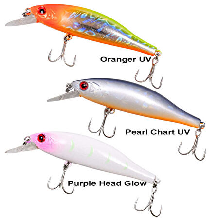 Ryuji Slalom Sinking 8cm 11gr Maket Yem CANDY UV GLOW-Standart