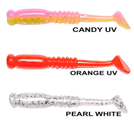 Ryuji Rock Tail 4cm Kokulu Silikon Yem (12 adet) ORANGE UV-Standart
