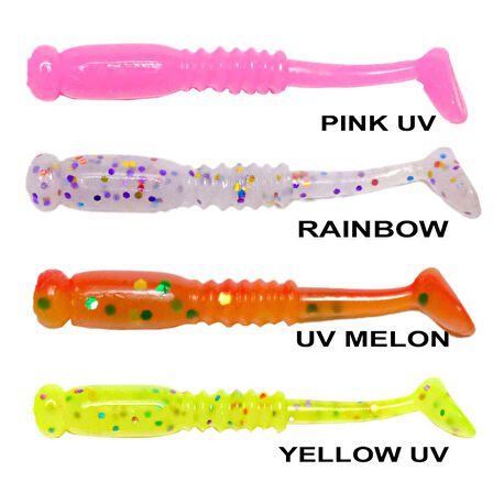 Ryuji Rock Tail 4cm Kokulu Silikon Yem (12 adet) ORANGE UV-Standart
