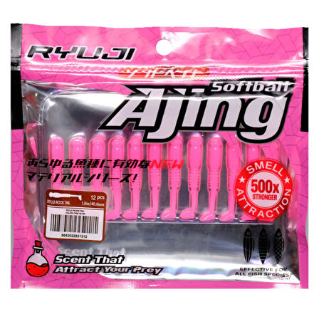 Ryuji Rock Tail 4cm Kokulu Silikon Yem (12 adet) ORANGE UV-Standart