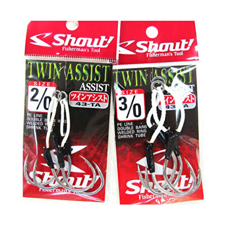 Shout Twin Assist Serisi Olta İğnesi Standart-1/0
