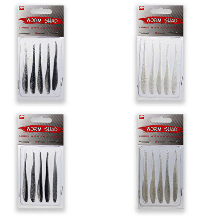Remixon Worm Shad 7.5cm (5 Adet) SMOKE BLUE-Standart