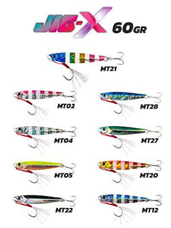 Fujin Jig-X 60gr Shore Jigging Jig Yem MT27 Real Mackerel