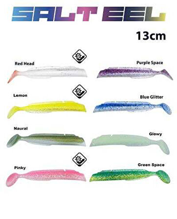 Fujin Salt Eel Body 13cm x3 Silikon Yem Gövde 018 Purple Space