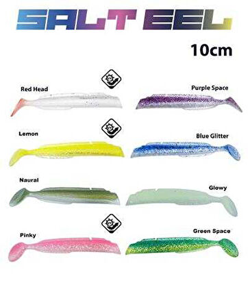 Fujin Salt Eel Body 10cm x3 Silikon Yem Gövde 033 Green Space