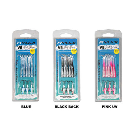Ryuji V8 8cm 5.5gr Silikon Yem RED HEAD WHITE SILVER-Standart