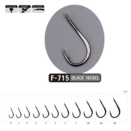 Sasame Bay Bay F-715 Serisi Olta İğnesi Standart-3