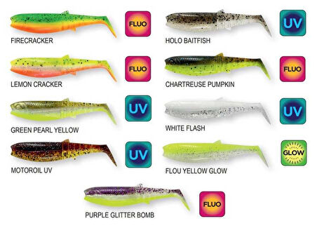 Savage Gear Cannibal Shad 12.5cm 20gr Sahte Balık Chartreuse Pumpkin