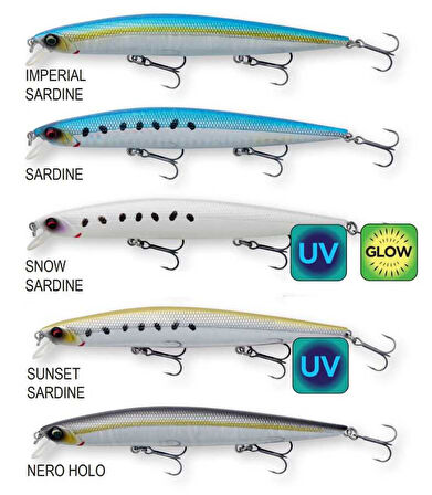 Savage Gear Sea Bass Minnow 12CM 14.5GR S Nero Holo
