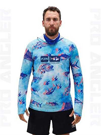 Fujin Pro Angler S24 Buff&Hoodie Echo Fish Large (L)