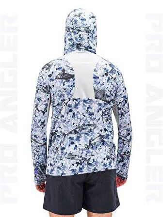Fujin Pro Angler S24 Buff&Hoodie Black Fish Medium (M)