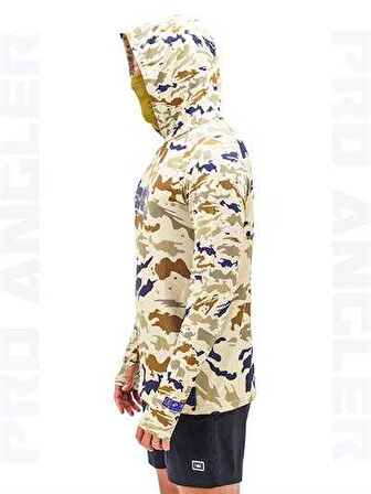Fujin Pro Angler S24 Buff&Hoodie Natural Camo Medium (M)