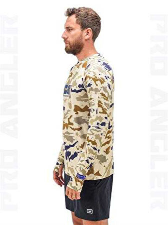 Fujin Pro Angler S24 T-Shirt Narural Camo Small (S)
