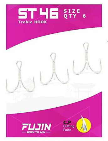 Fujin ST46 Üçlü Maket Balık İğnesi 3 no