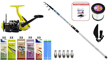 Kendo Sea Power 4.20m 100-250gr & Remixon New Modern Times 6000 Sarı SURF SETİ