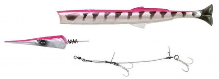 Savage gear Lıne Thru Needlefish Pulsetail 2+1  30cm 85gr Sahte Balık Pink Barracuda