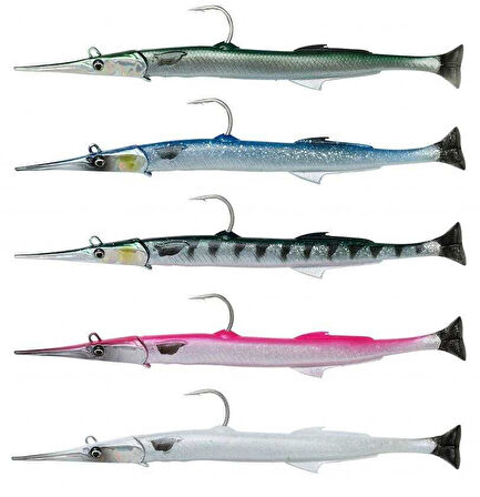Savage gear Needlefish Pulsetail 2+1 30 cm 105g Sahte Balık Blue Silver