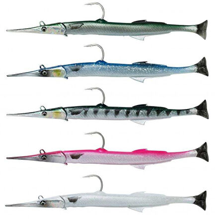 Savage gear Needlefish Pulsetail 2+1 14 cm 12g Sahte Balık Green Silver
