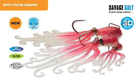Savage gear Octobus 35g 10cm Sahte Balık UV Orange Glow