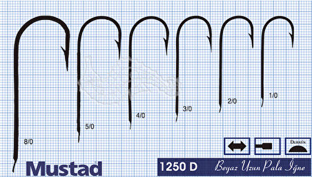Mustad Olta İğnesi 1250D 100lü Standart-NO:3-0