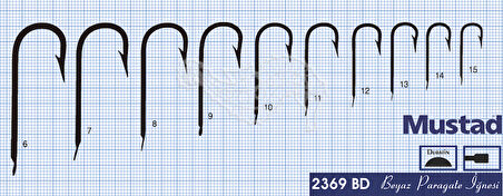 Mustad Olta İğnesi 2369BD 100lü Standart-NO:12